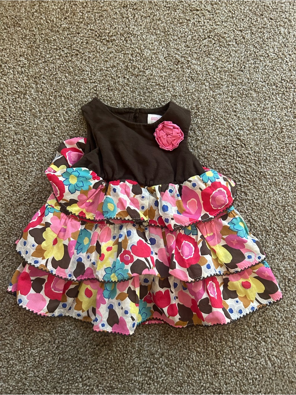 Y2K Oshkosh Girls Floral Tiered Dress